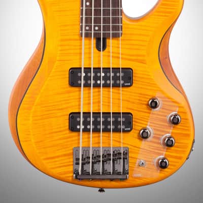 Yamaha TRBX605FM Electric Bass, 5-String, Matte Amber image 3