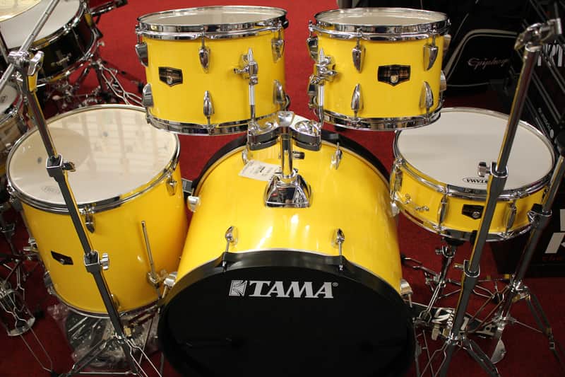 Tama Imperialstar IE52C 5 Piece Drums Set w/Hardware & Meinl HCS Cymbals Electric Yellow image 1