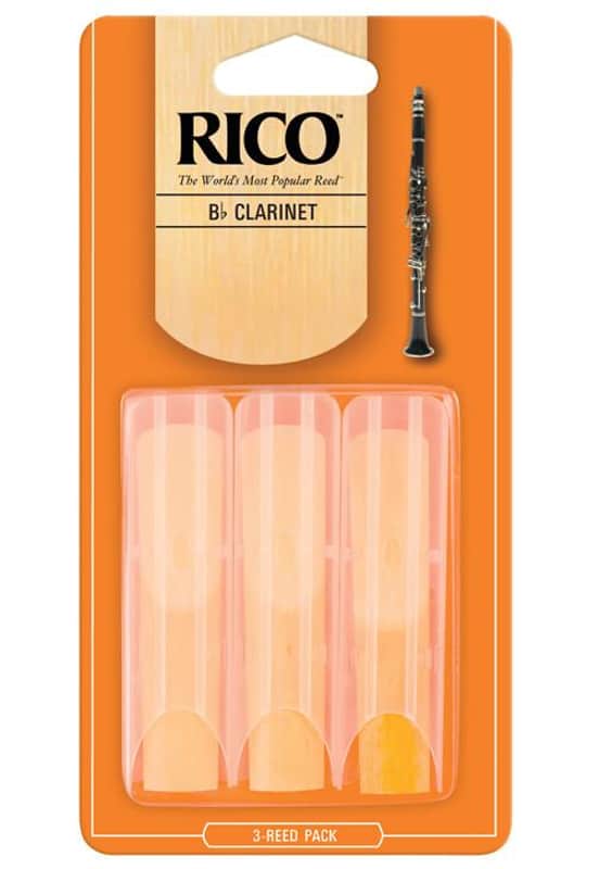 Rico by D'Addario Bb Clarinet Reeds, Strength 3, 3-pack image 1