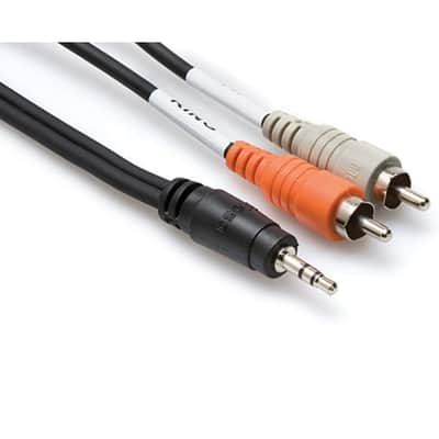 Hosa CMR206 CMR-206 3.5mm TRS to Dual RCA Stereo Breakout - 6'