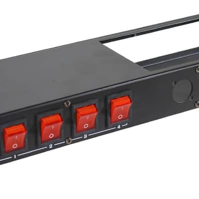 ProX X-PC4XLR-USB 1U 4-Way Powerkon to Edison AC Power Strip w/15A Breaker image 2