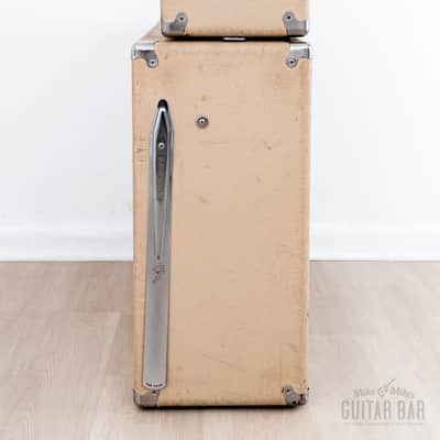 1963 Fender Dual Showman Pre-CBS Vintage Blonde Black Panel Piggyback Tube Amp w/ 7355 Tubes, JBL D130 Speakers image 5