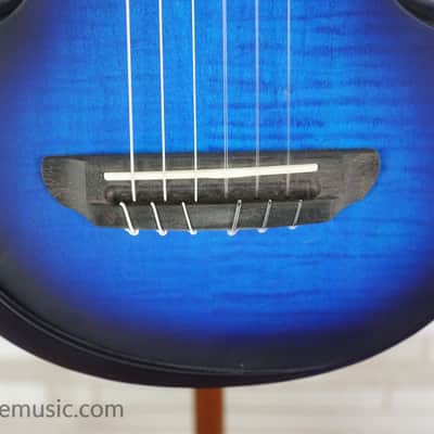 Ibanez AUP10FMNE-TBO Tenor Ukulele - Transparent Blue Sunburst Open Pore image 6