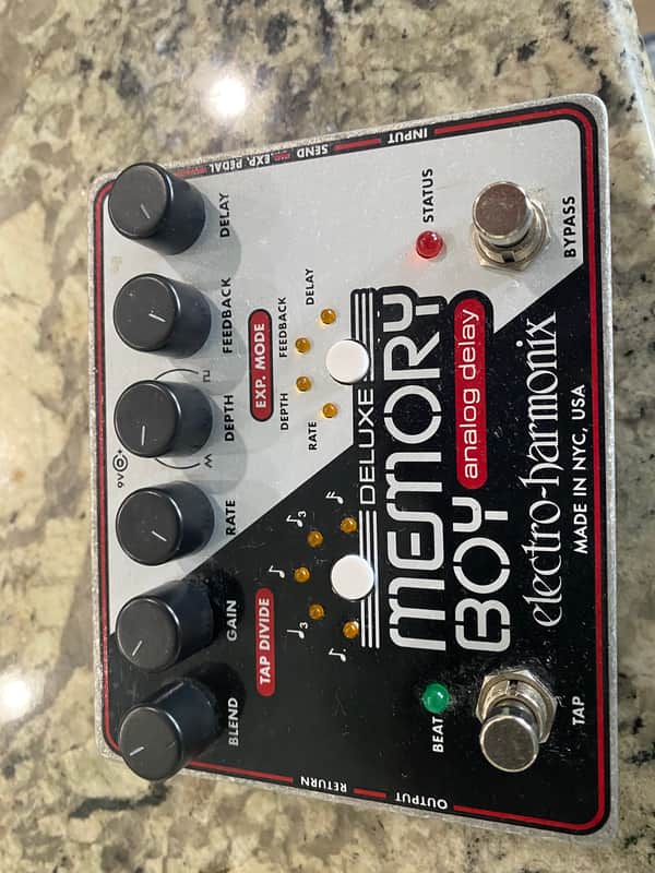 Electro-Harmonix Deluxe Memory Boy Tap Tempo Analog Delay 2010 - Present - Black / White / Red image 1