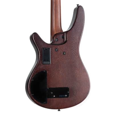 Ibanez Bass Workshop SRH500F-NNF Aerium Fretless Natural Browned Burst Flat - 4-String Electric Bass image 7