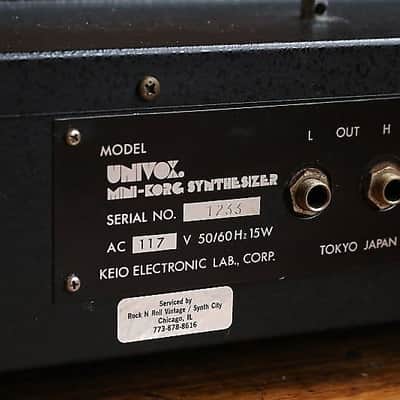 1970's Univox K1 MiniKorg Analog Synthesizer (Korg 700s) image 3