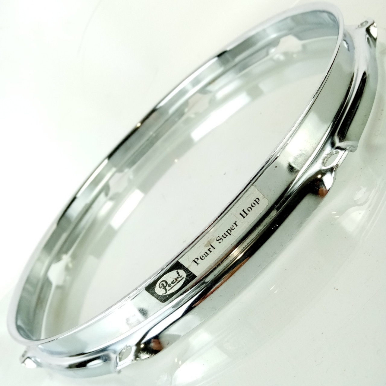 Pearl 12" 8Lug Super Hoop 2.3mm Chrome-Steel Tom Drum Batter Rim Vintage Masters — main photograph