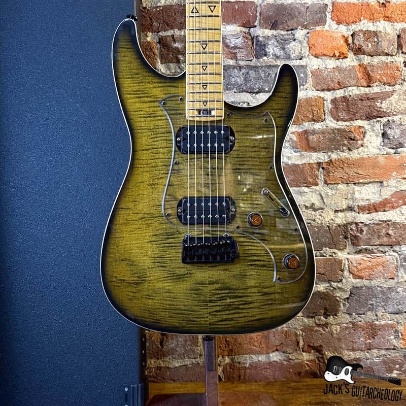 Valiant Guitars Soothsayer 'The Sage' HH w/ OHSC *NAMM Model* (2020s - Natural Flame Top Gloss) image 1