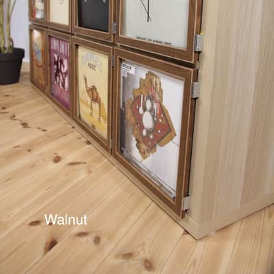 2 pcs IKEA Kallax Shelf Walnut LP Art Frame Door for Vinyl Record Storage Cabinet / Cube Hack Custom Picture Album NowPlaying Music 33rpm 12" Clear Box Freaks Cover Jacket Decor Stand Display Ideas Mint Analog Disc Case Audio Unit Wood furniture Dj image 6