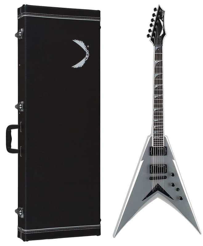 Dean Guitars Dave Mustaine Signature Guitar with Case, Metallic Silver, VMNT MSL image 1