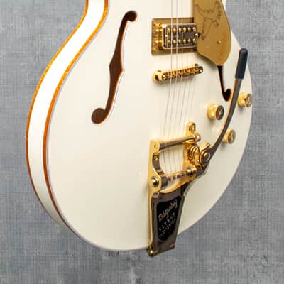Gretsch Falcon Center Block LTD with String-Thru Bigsby and Gold Hardware Vintage White image 6