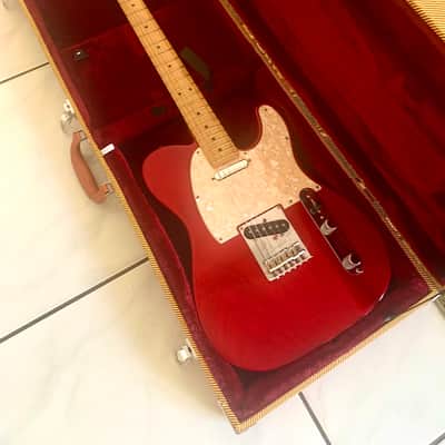 Fender American Standard Telecaster -  2015 - See Through Crimson Red With Maple Neck - Tweed Case image 2