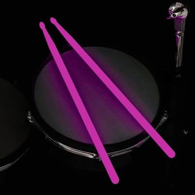 3Pair of 5A Nylon Drumsticks Stick for Drum Set Luminous Light Up Drumsticks, Glow in The Dark Night light Drum Sticks for Adults Kids Professional Puple/Green/Blue Fluorescence image 5