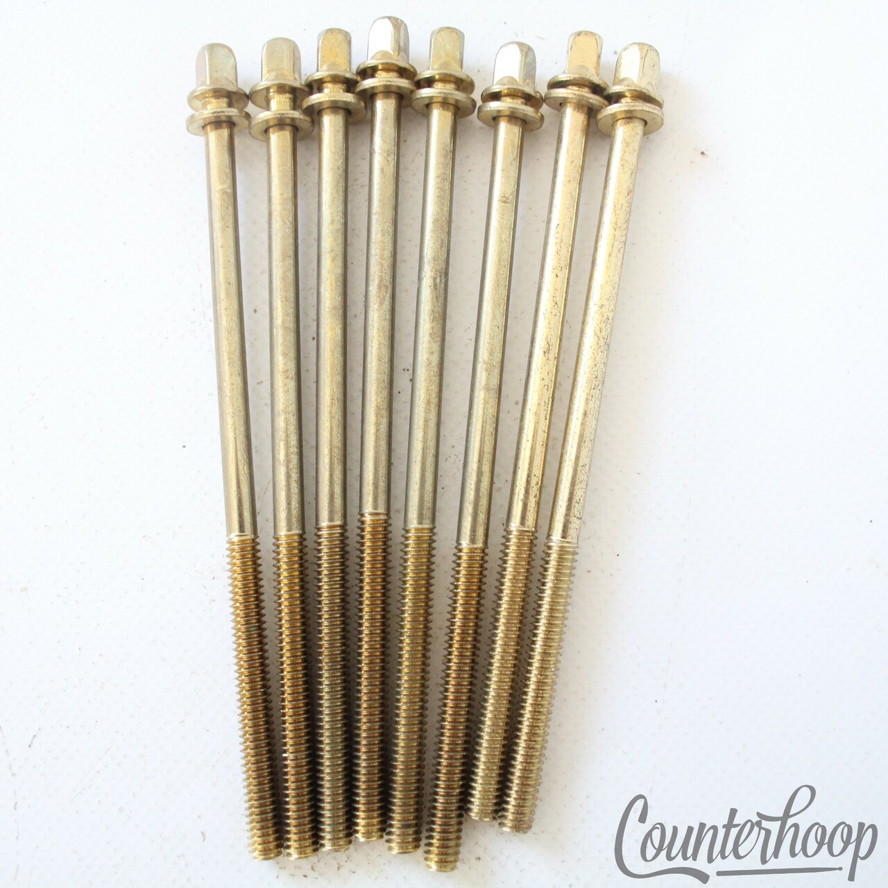 Vintage Style 2x 4 1/4" 6x 4 1/2" Tension T-Rods Gold Plated Snare/Tom Drum — main photograph
