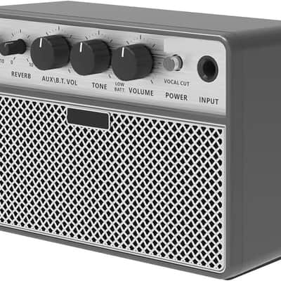 Acoustic Guitar Amp - Portable 2-in-1 Amplifier for Vocal & Guitar with Digital Delay Effects, Headphone Output & Recording, Mini Amp for Practice/Travel image 1
