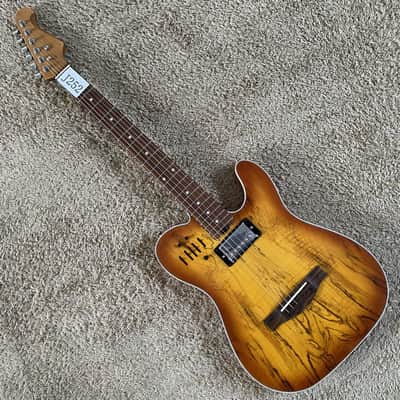 Customer Sunburst Electric Guitar, Spruce Top Mahogany Body, Roasted Maple Neck, 22 Frets Rosewood Fingerboard image 2