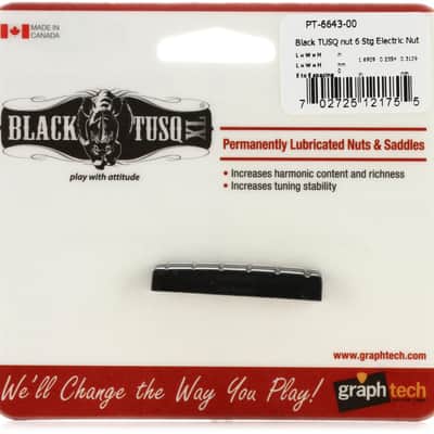 Graph Tech String Saver Originals for Strat & Tele - 2 1/16" spacing  Bundle with Graph Tech PT-6643-00 Black TUSQ XL 6-string Electric Guitar Nut - 43mm x 6mm image 3