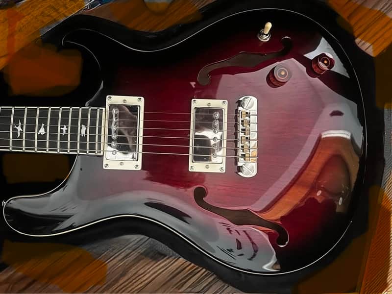 PRS SE Hollowbody Standard Electric Guitar Fire Red Burst