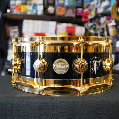DW USA Collector's Series R30 "Starman" Neil Peart Signature Edge 6x14" Icon Snare Drum image 4