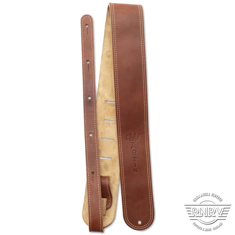 Martin Ball Glove Leather and Suede Guitar Strap 2010s - Brown image 1