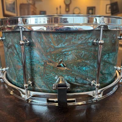 Offbeat Drum Co 6.5 x 14 Copper Snare with Maple Re-Rings / Edges 2025 - Patina and Etched Logo image 4