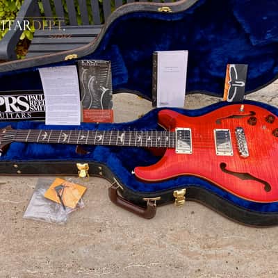 ♚PRISTINE♚2017 PRS McCarty Hollowbody II ♚ PIEZO ♚ BLOOD ORANGE 'AAA' FLAME ♚ 5.7 LBS ♚ +Artist Case ! image 4