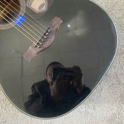 Black Knight 41 Inch Acoustic Guitar, Spruce Top Body, Mahogany Neck, Rosewood Fingerboard image 8