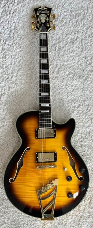 D'Angelico Excel SS Semi-Hollow Electric Guitar w/Stairstep Tailpiece and Case image 1