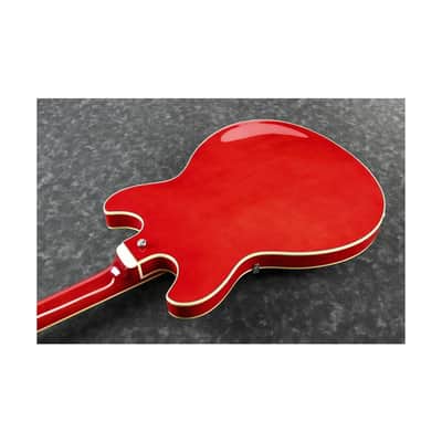 Ibanez AS Artcore AS7312 12-String Electric Guitar, Bound Rosewood Fretboard, Transparent Cherry Red image 8