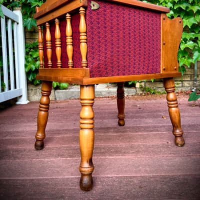 Rotary Connection Solid Maple 2 6x9 guitar 2 speaker cabinet/side table/music sheet holder on legs! 2 vintage 6x9 speakers. Open or closed back optional. 16 ohms. Vintage colonial style. Switchcraft jack. 2026 - Maple Wood image 24