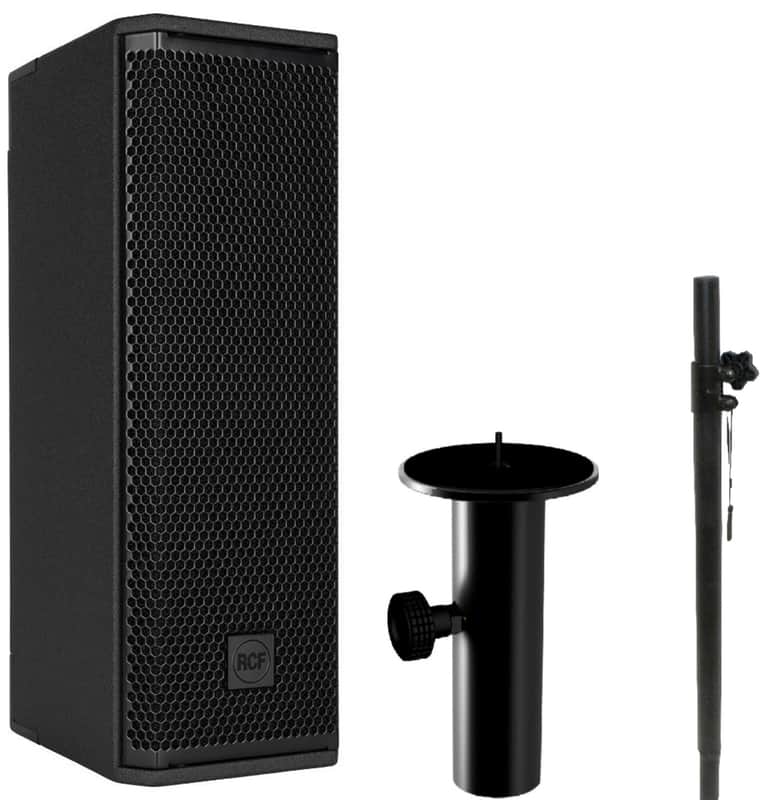 RCF NXL 14-A COMPACT 6" ACTIVE 2-WAY SPEAKER 2100W + RCF PM-KIT TT 515 Stand Adapter + ProX X-SPAM20 Pole image 1