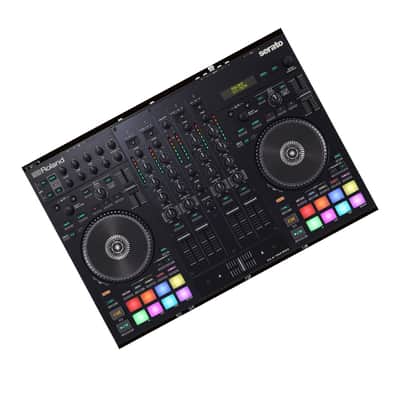 Roland DJ-707M Compact Rugged Mic Section Dual USB Ports Anti-Feedback Loudspeaker Management Four-Channel Four-Deck Serato DJ Controller image 2
