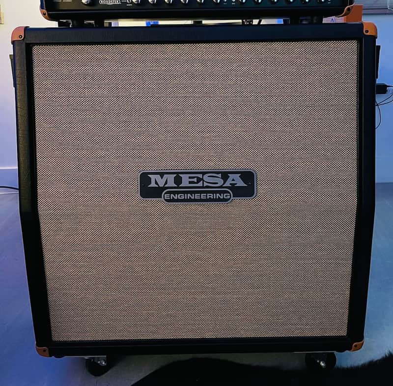 Mesa Boogie 4x12 Rectifier cab - Custom Ordered black with brown grille cloth image 1