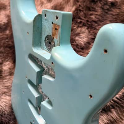 1978 Fender Stratocaster 3-Bolt Body - Sonic Blue Refin image 11