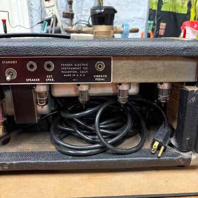 1963 Blackface Fender Showman Guitar Amp Head image 7