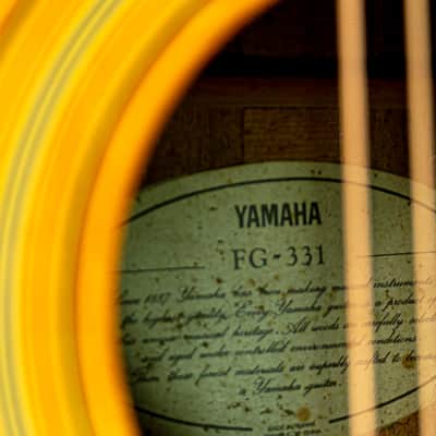 Yamaha FG-331 Acoustic Guitar - Room Filling Vintage Yamaha Tone image 6