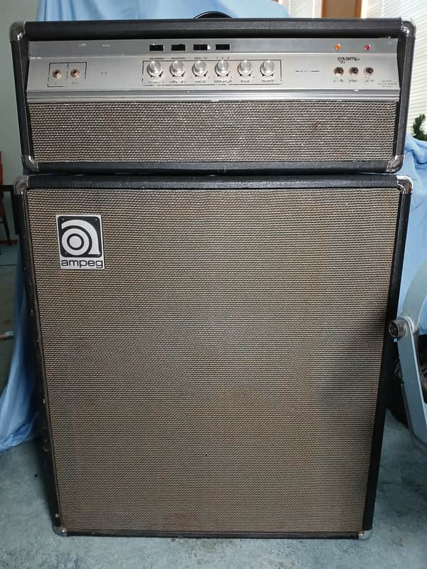 1972 AMPEG V4 100 Watt Tube Guitar Amp With Original 4 X 12" Cabinet image 1