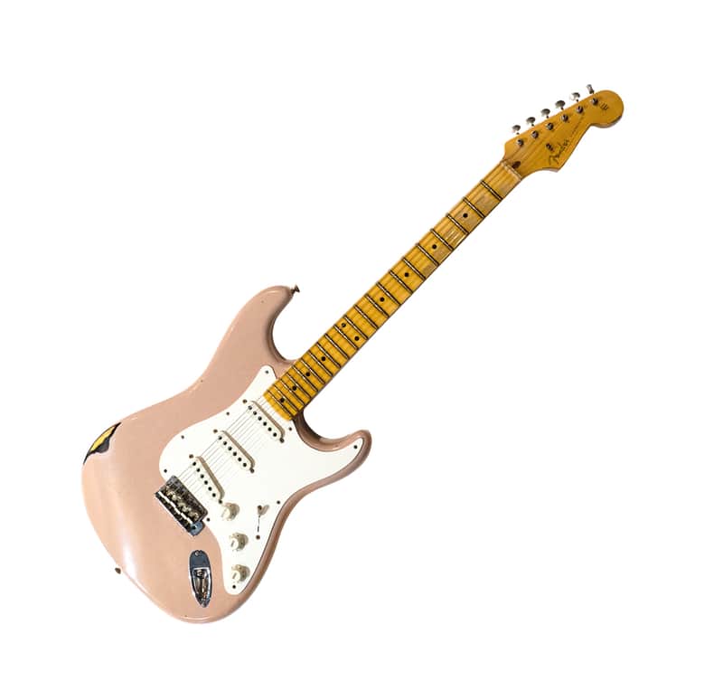 Fender W20 LTD Custom '50s Stratocaster Journeyman Dirty Shell Pink / Sunburst image 1