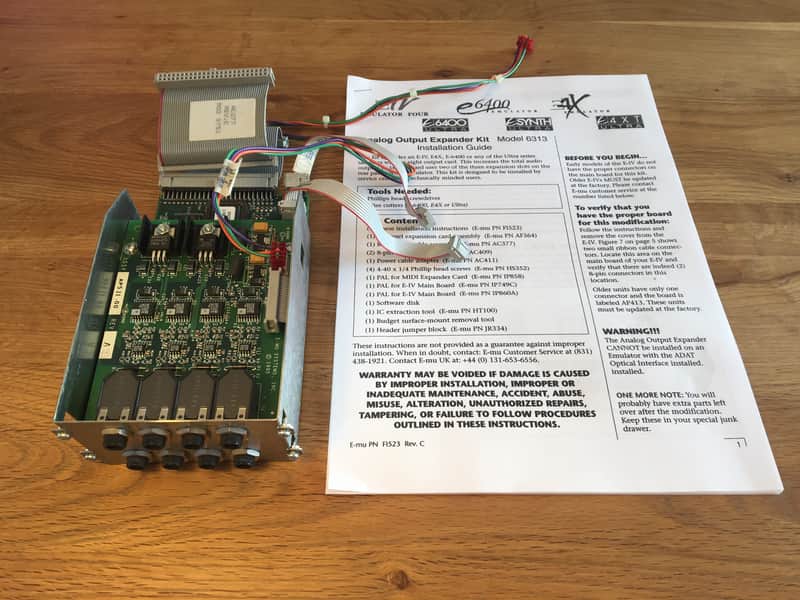 EMU E-MU Sampler Analog output Expander Octo Card 6313 E6400 E5000 Ultra E4X T image 1