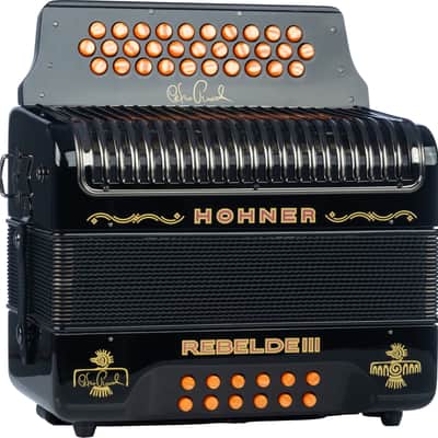 Hohner Rebelde III Black GCF Button Accordion Celso Piña Limited Edition Signature Series Collection +GigBag & Straps | Authorized Dealer image 5