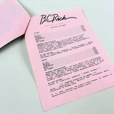 B.C. Rich Dealer Retail Price List Packet – Late 1980s N.J. Series & Custom Shop Models – Original Dealer Literature image 4