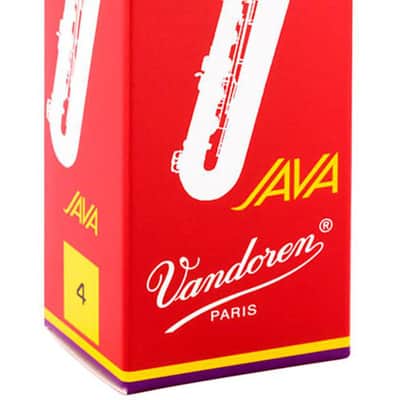 Vandoren SR344R Java Red Series Baritone Saxophone Reeds - Strength 4 (Box of 5)