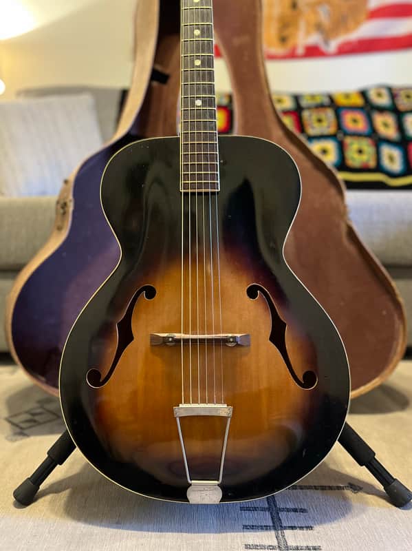Kay/Harmony Old Kraftsman Archtop Guitar 1950’s-1960’s Sunburst W/Original Case image 1