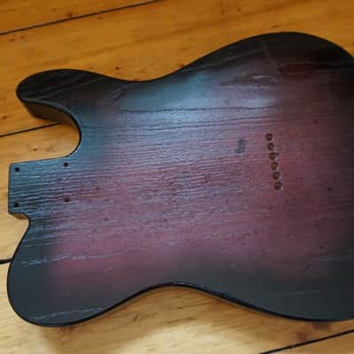Custom Left handed swamp ash telecaster guitar body painted girl with tattoo Hendrix 2022 image 2