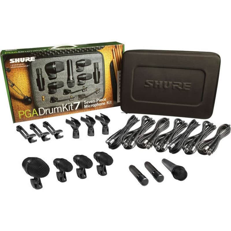 Shure PGADRUMKIT7 7-Piece Drum Microphone Kit PGA52 PGA56 PGA57 PGA181 Drum MIC image 1