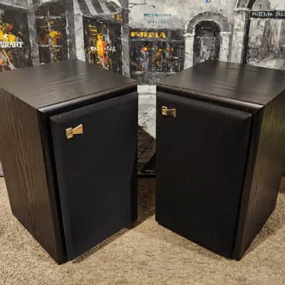 Rogers sound lab Vintage Roger Sound Labs (RSL) model VS-6 2 way bookshelf speakers. 80s  - Black wood image 2
