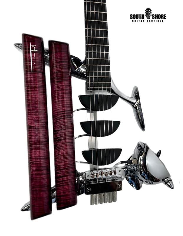 Teuffel Birdfish Prodigy 2021 Aubergine / Ebony w/ secondary tone bars & pickups. MINT. (Authorized Dealer) image 1