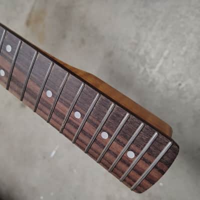 Flame Roasted Maple Strat Neck fits fender Stratocaster body 22 frets image 5