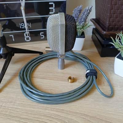 rear BEAG dynamic microphone EAG MD-16N (akg D12 type) 1970s XLR with stand image 4