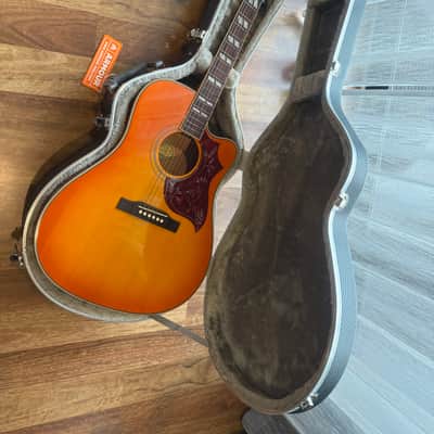 Epiphone Hummingbird Studio EC Heritage Cherry Sunburst w/Armour Platinum Hardshell Case image 3